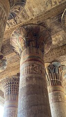 Khnum Temple Columns and Hieroglyphic Carvings – Esna, Luxor, Egypt | Ancient Egyptian Architecture