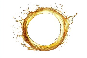 Liquid splash gold art.
