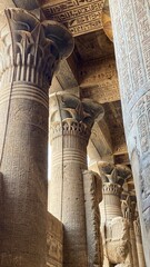 Khnum Temple Columns and Hieroglyphic Carvings – Esna, Luxor, Egypt | Ancient Egyptian Architecture