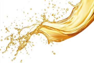 Golden liquid splash motion