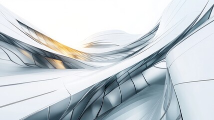 Fototapeta premium futuristic architectural design featuring a sleek