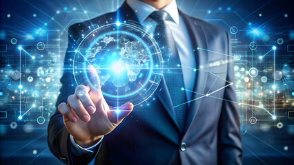 Digital '2025' with Fireworks Celebrating New Year Arrival. Perfect for: New Year's Eve, Tech Conferences, Business Events