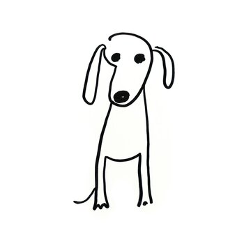 recommend clip art: Drawing of a dog animal mammal sketch.