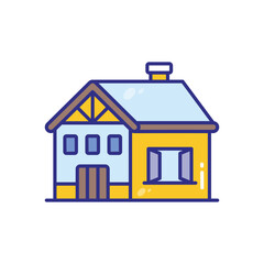 Cottage vector icon stock illustration