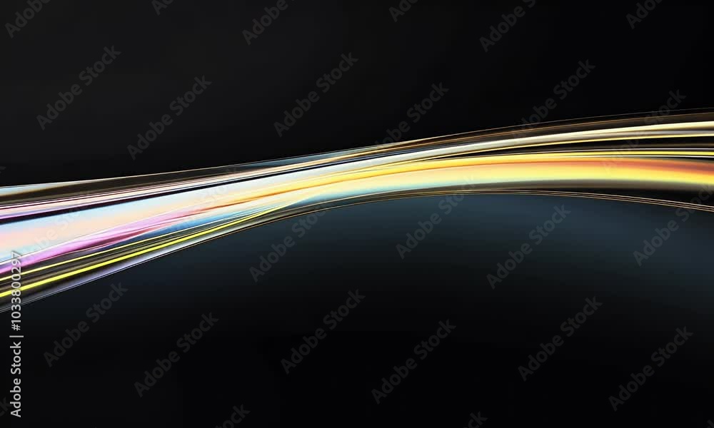 Poster 3d abstract dynamic glowing gradient shape background dark silver black background,