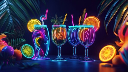 Neon Cocktails & Tropical Vibes