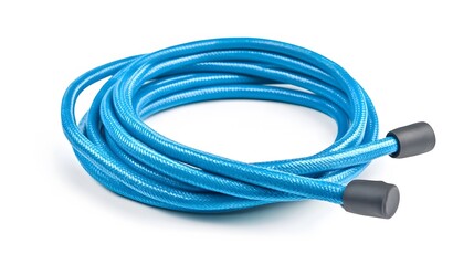 skipping or jump rope isolated on white background. 