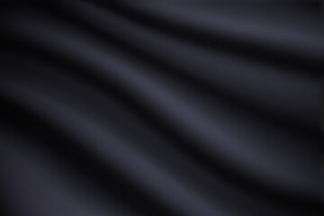 Abstract web banner template with copy space. Black satin vector background.