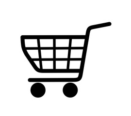 shopping cart icon with trendy design. shopping trolley icon