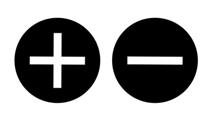 Obraz premium add and subtract icons on white background. plus and minus icons