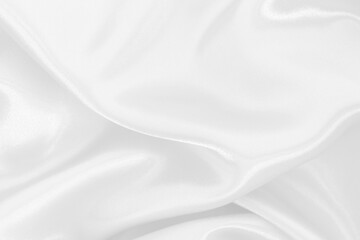 Naklejka premium White fabric texture for background and design, beautiful pattern of silk or linen.