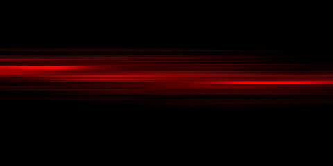 Red line of light speed motion background. red fast movement background design faster. concept texture of digital technology speedy move and space black