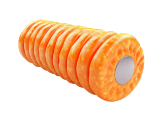 Gym foam roller isolated on transparent background