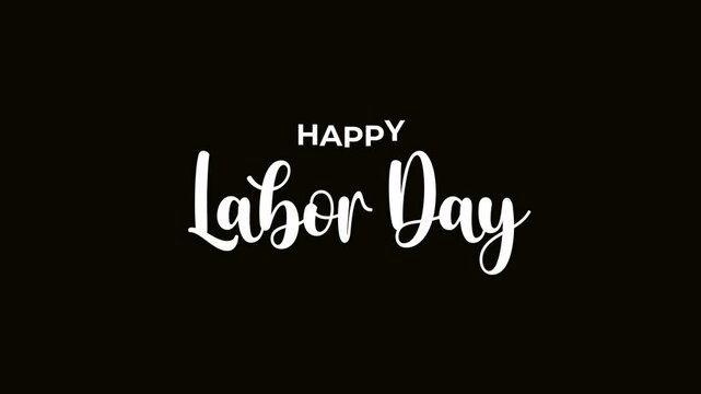 Green background with Happy Labor Day text animation, hammer, and hard hat. Perfect for Labor Day social media posts, flyers, and banners.