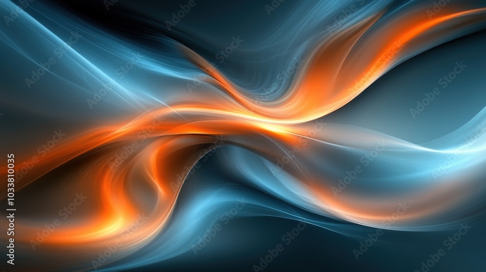 Poster swirling waves of vibrant color dance across a dark background, creating a mesmerizing visual compos