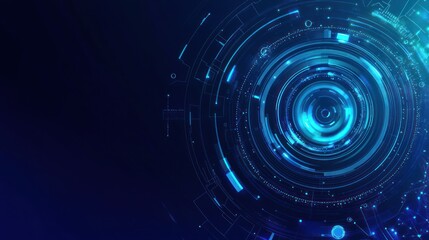 Fototapeta premium Abstract Futuristic Blue Circles