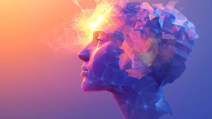 A graphic of Atlas in polygonal form, featuring futuristic elements. The design reimagines the figure of Atlas, traditionally depicted as holding the world on his shoulders, as a modern, digital rendi