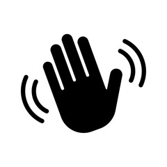 Waving hand icon