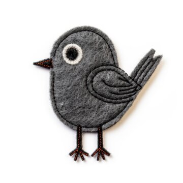 Felt stickers of a single bird accessories accessory applique.