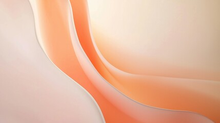 The edge and shape of an abstract curved orange, pink, and white gradient background.