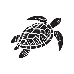 Turtle Silhouette Art.