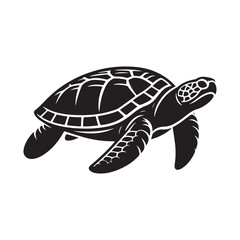 Turtle Silhouette Art.
