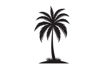 Palm Tree Graphic Vector Design on White Background.