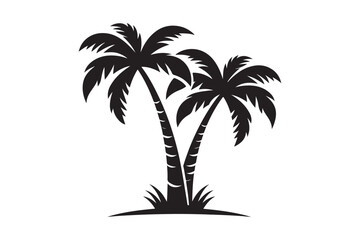 Vector Illustration of a Palm Tree Simple and Clean Design.
