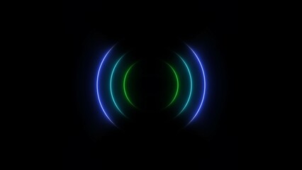 glowing neon radio wave signal icon background. Noise frequency signal icon illustration background.