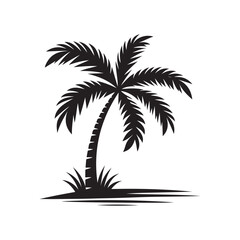  Palm Tree Vector Design on White Background.