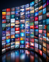 Giant multimedia video and image wall
