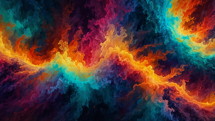 This vibrant abstract background is a feast for the eyes, with its swirling waves of color that evoke a sense of movement and energy. 