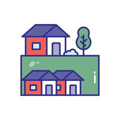 Neighborhood vector icon stock illustration