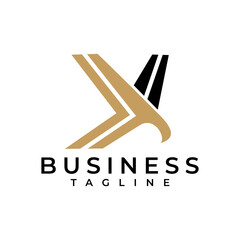 falcon symbol logo with modern minimalist letter y style