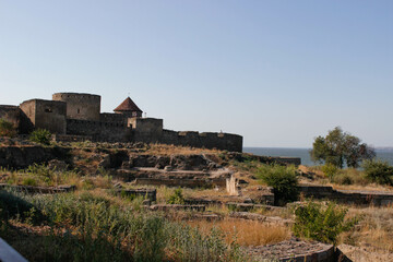 ruins of the castle. old fortress. Fortress on sea shore. 