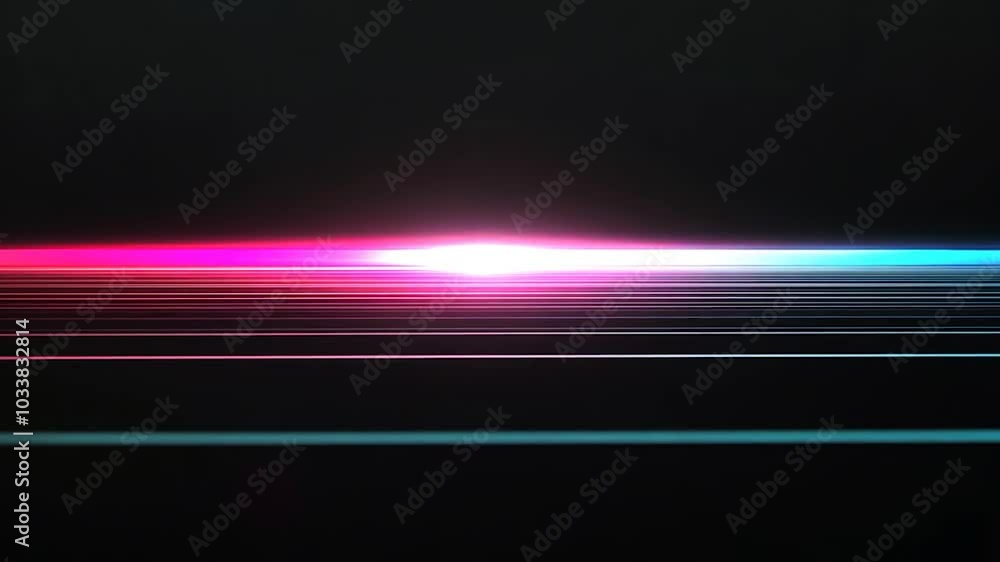 Aufkleber bright light streaks expand and move across a black background, creating a colorful effect that enha