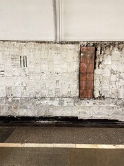 Naklejka premium metro reconstruction. Vintage, retro. Old textured arhitecture.