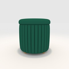 3d render puff Chair design element. Furniture Collection