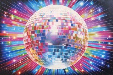 Obraz premium Disco ball nightclub sphere art.