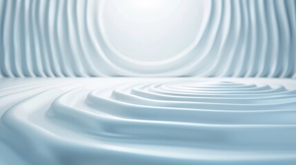 Obraz premium Abstract white waves creating a serene and modern background.