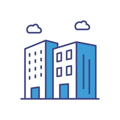 Naklejka premium Commercial Property vector icon stock illustration