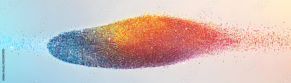 Poster vector fingerprint pattern created from stock market trend lines and charts, isolated on white, illu