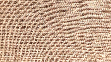 Closeup brown sack texture background. Burlap sack background and texture