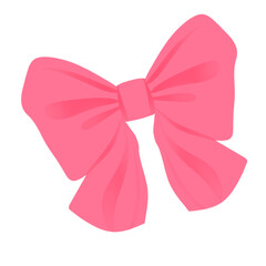 Pink Ribbon Illustration in Minimalist and Modern Art Style