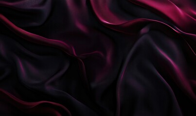 Obraz premium Luxurious Dark Red and Black Silk Fabric Background