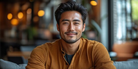 Fototapeta premium Confident Young Man in Stylish Casual Shirt