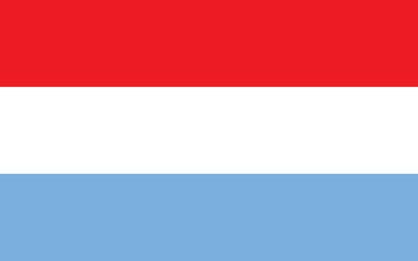 National flag of Luxembourg original size and colors vector illustration, Letzebuerger Fandel or Flagge Luxemburgs or Drapeau du Luxembourg,