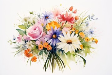 Flower plant daisy white background.