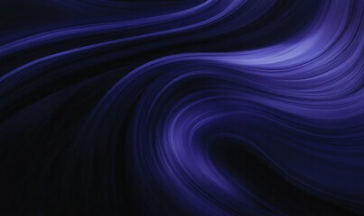 Obraz premium Abstract Flowing Blue Waves on Dark Background