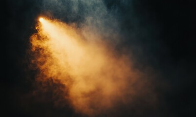 Fototapeta premium Dramatic Spotlight Beam Through Misty Atmosphere